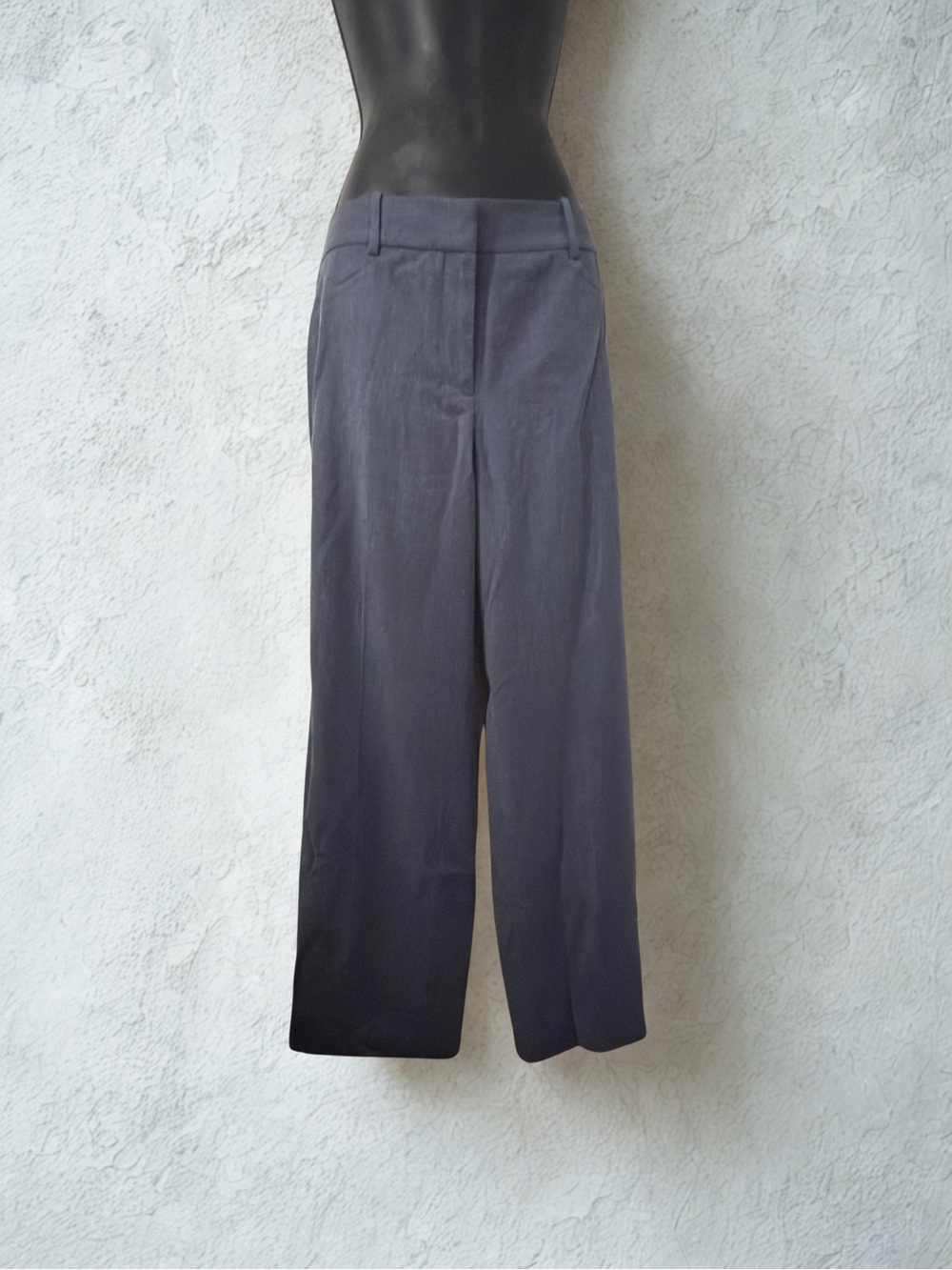 Ann Taylor Classic Wool-Rayon Wide-Leg Women's Pants in Slate Blue